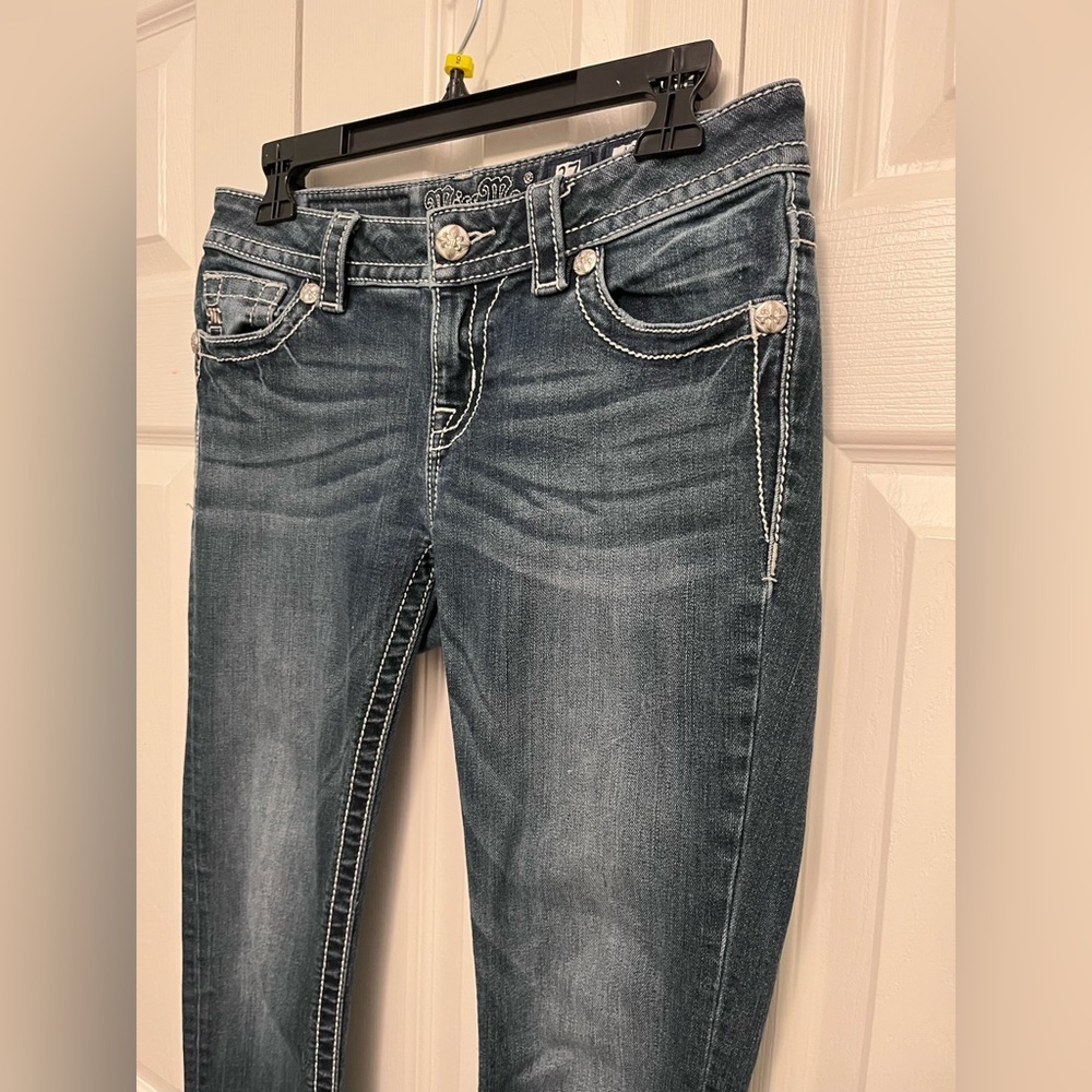 Miss me jeans size 27 mid rise skinny Stylish Blue Jeans - Picture 4 of 9